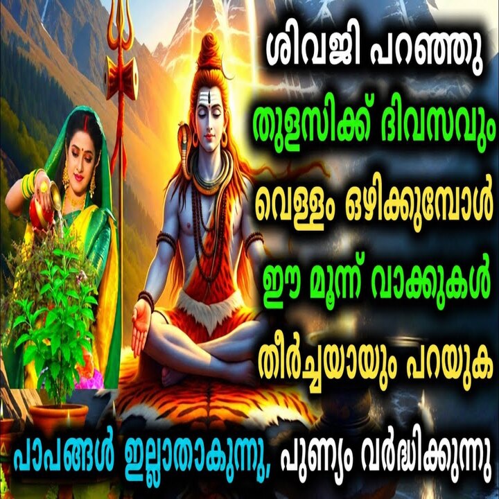 തുളസിക്ക് വെള്ളമൊഴിക്കുമ്പോൾ ജപിക്കേണ്ട മൂന്ന് ദിവ്യവാക്കുകൾ