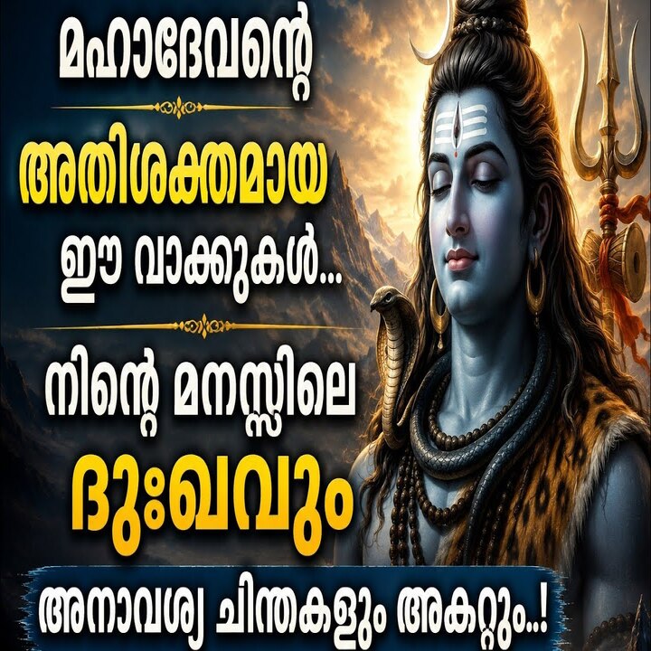 മനസ്സിലെ ദുഃഖങ്ങൾ അകറ്റാൻ മഹാദേവന്റെ ശക്തമായ സന്ദേശം